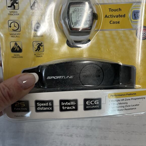 New Sealed Sportline DUO 1060 Dual Use Heart Rate Monitor Watch w/ Chest Belt - Picture 4 of 11